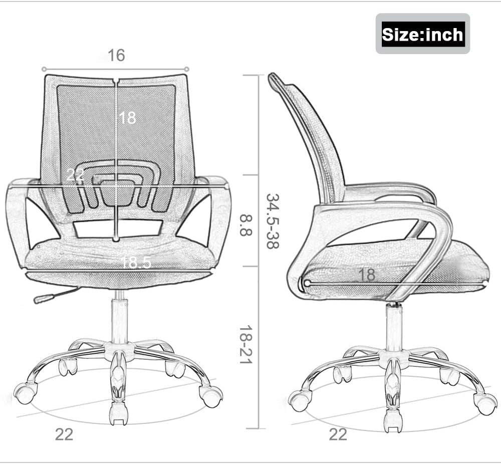Office Chair Ergonomic Cheap Desk Chair Mesh Computer Chair Lumbar