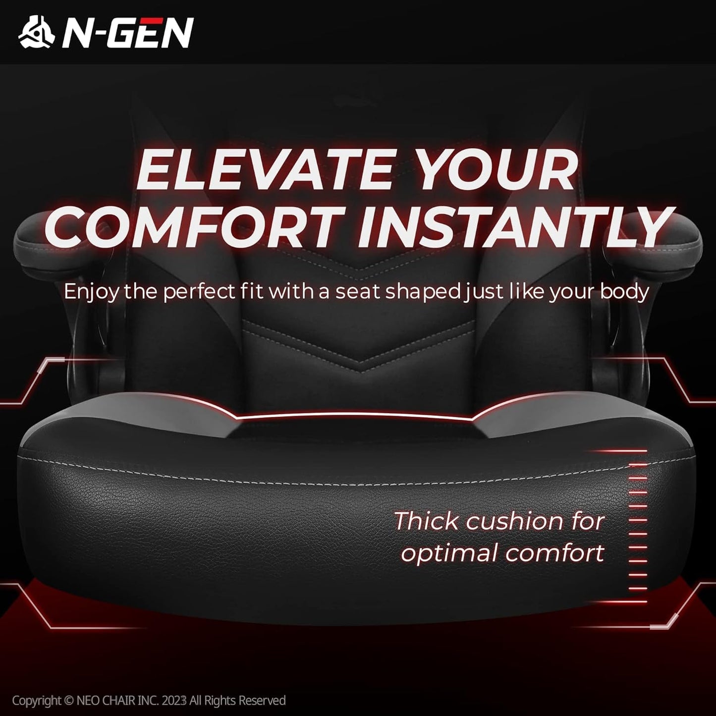 N-GEN Video Gaming Computer Chair Ergonomic Office Chair Desk Chair