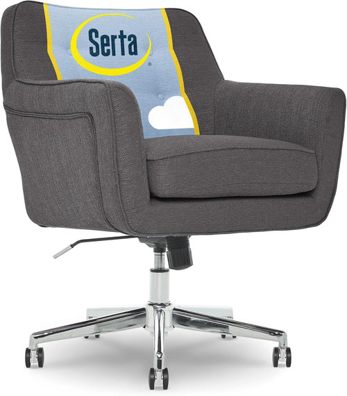 Serta Office Desk Chair with Button Tufted Mid-Back, Memory