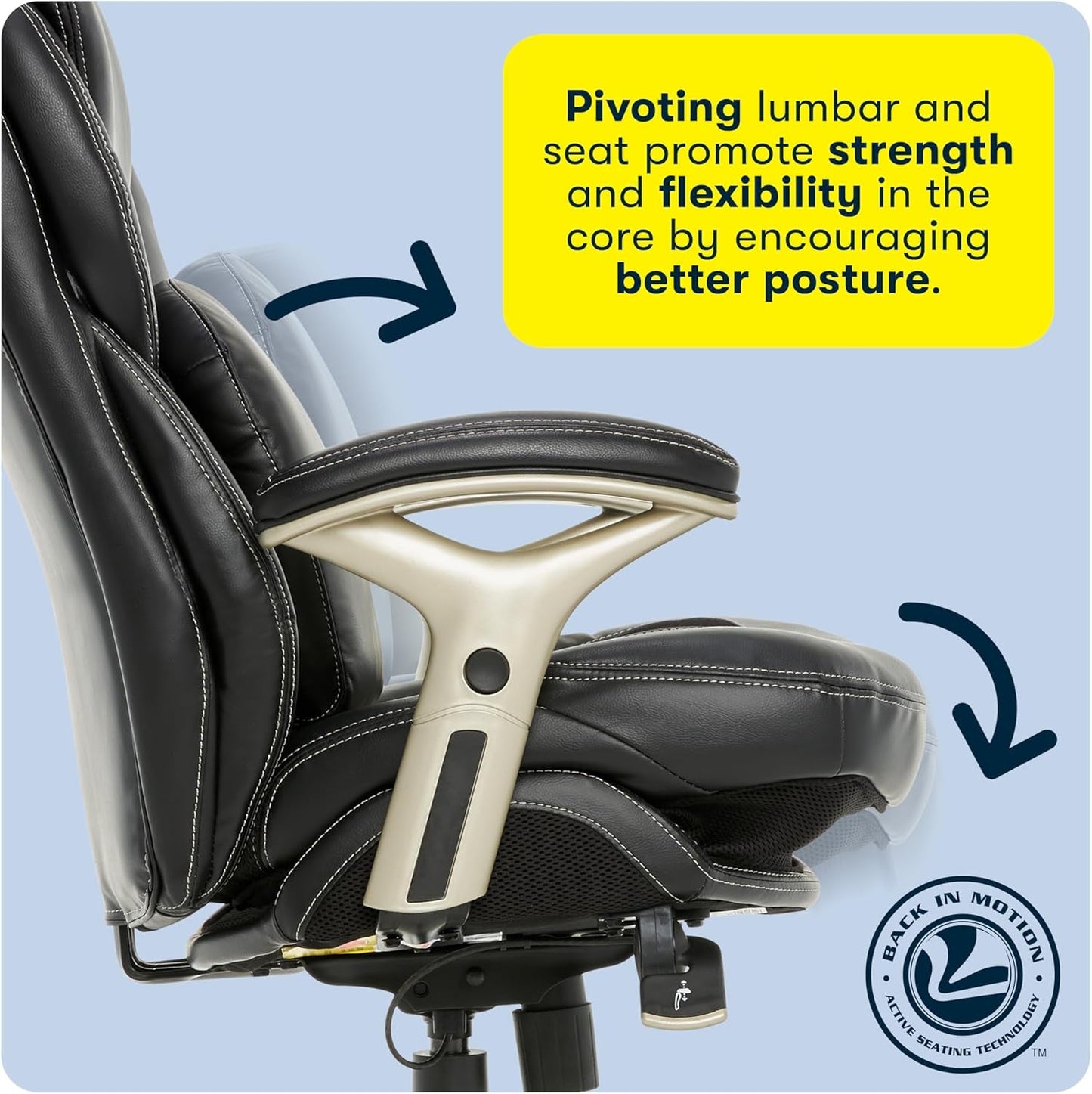 Serta Claremont Ergonomic Executive Office Chair with Back in Motion