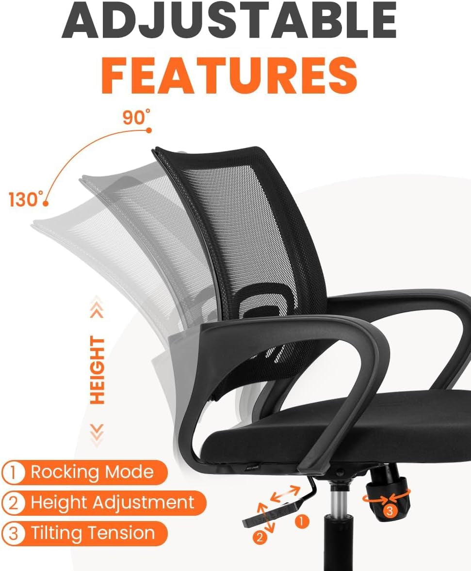 Office Chair Computer Desk Chair Gaming Ergonomic Mid Back Cushion