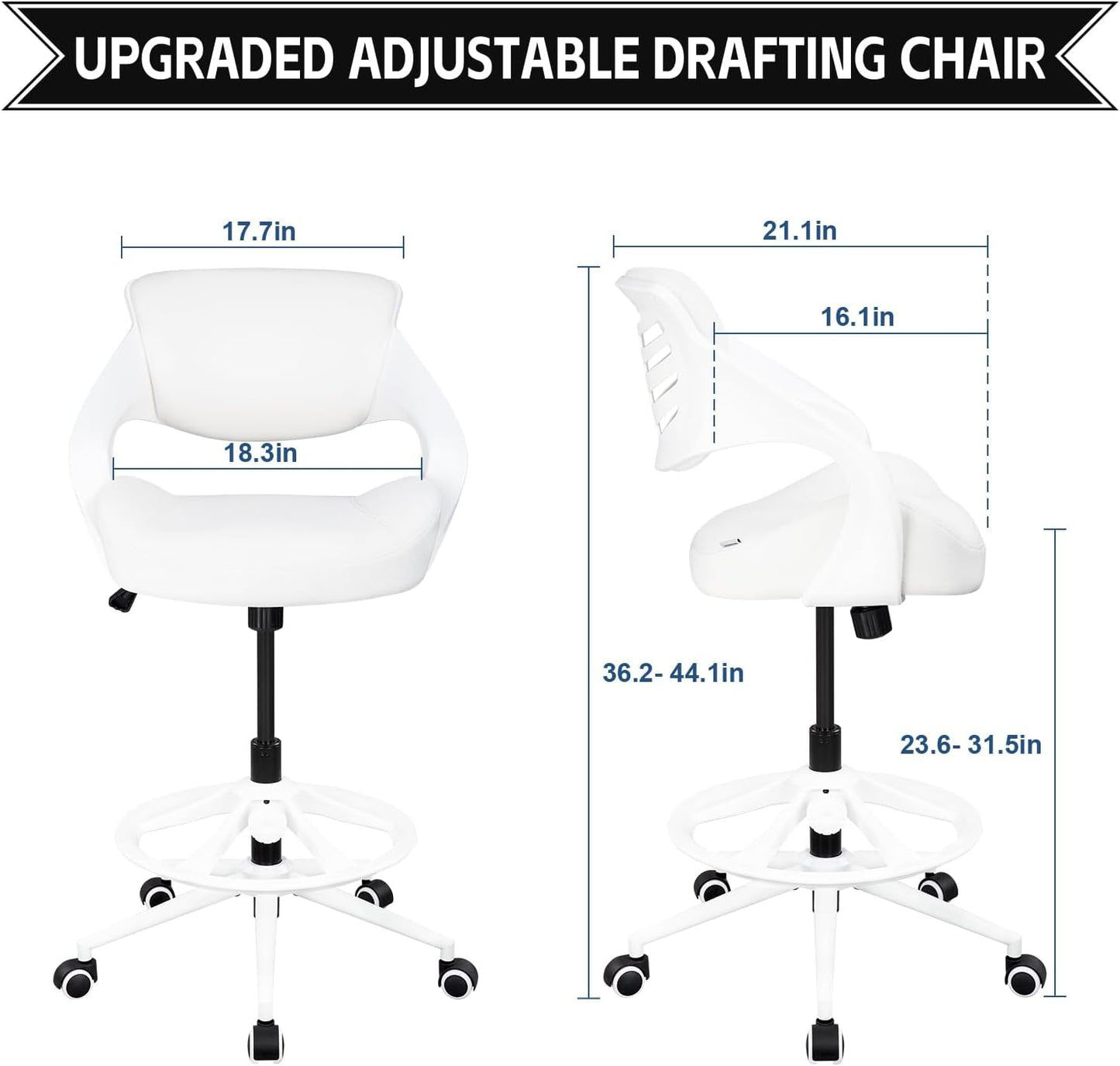 Ergonomic Drafting Chair,Standing Computer Desk Chair,Foot Ring,Lumbar