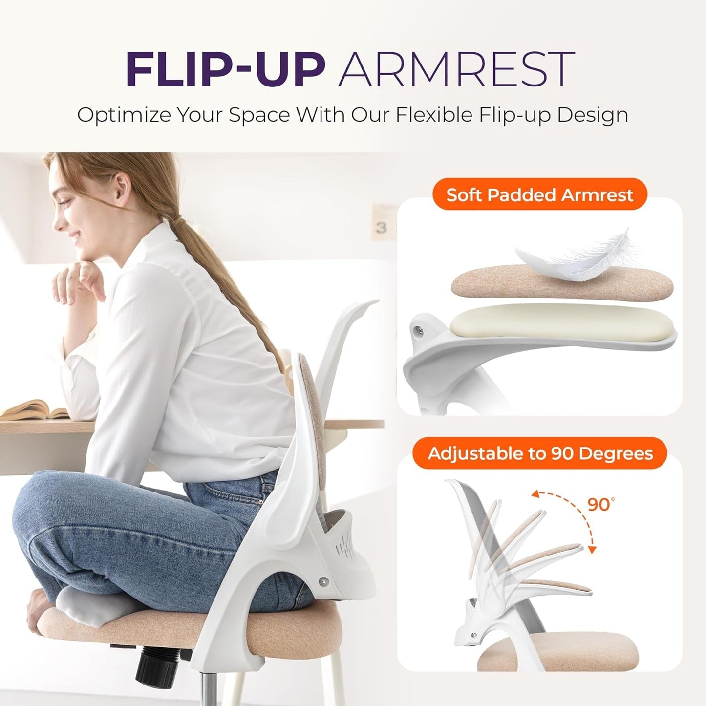 Office Desk Computer Gaming Chair with Ergonomic Lumbar Back Support