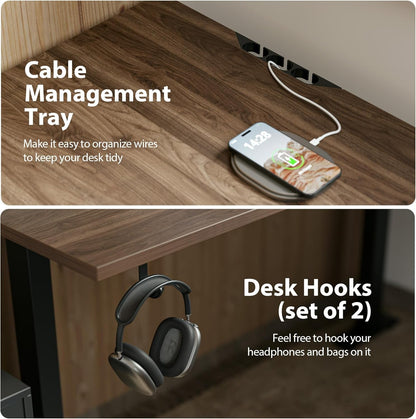 L Shaped Standing Desk Adjustable Height, Electric Corner Standing