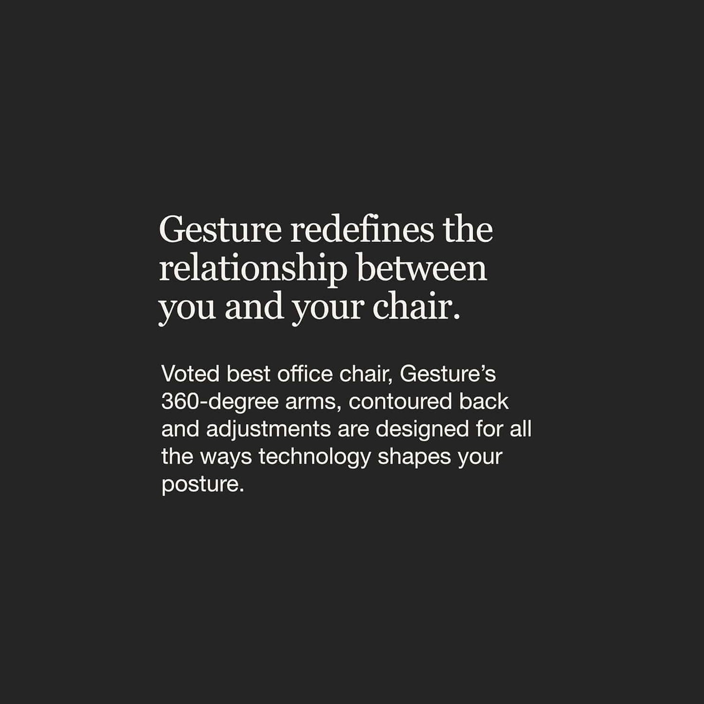Gesture Office Chair - Ergonomic Work Chair with Wheels for Carpet -
