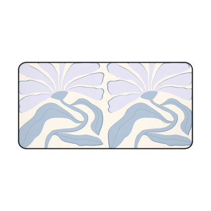 Purple Abstract Floral Desk Mat