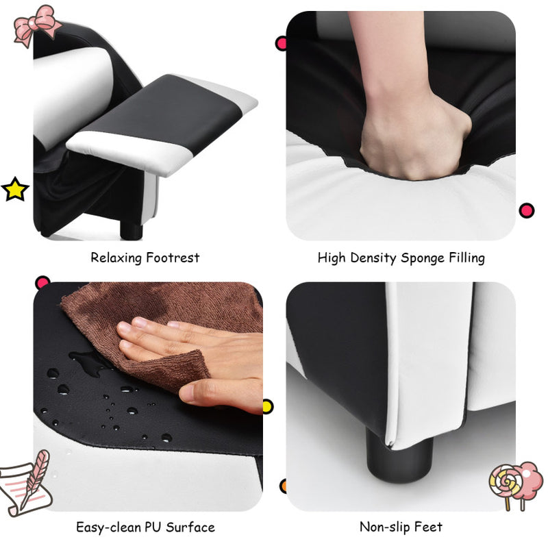 Kids Gaming Recliner with Headrest and Footrest
