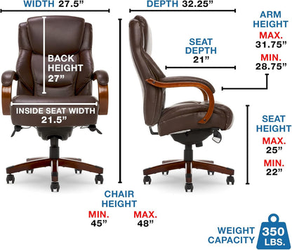 Lazyboy Delano Big & Tall Executive Office Chair, High Back Ergonomic Lumbar
