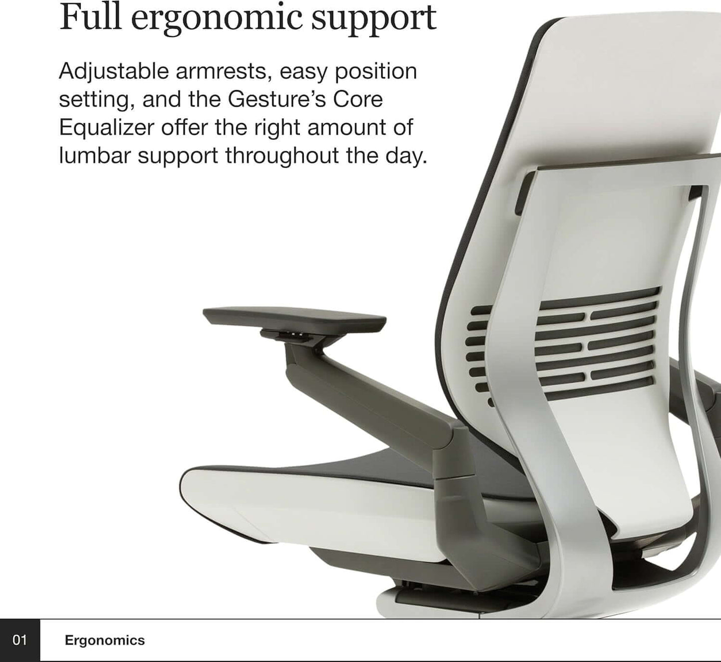 Gesture Office Chair - Ergonomic Work Chair with Wheels for Carpet -
