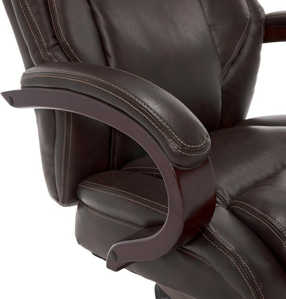 Lazyboy Bellamy Executive Office Chair with Memory Foam Cushions, Solid Wood
