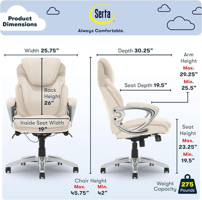 Serta Bryce Executive Office Chair, Ergonomic Computer Deskchair with
