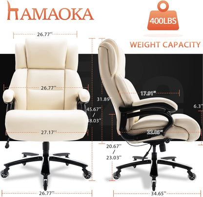 HAMAOKA Ergonomic 400Lbs Office Chair with Adjustable Support