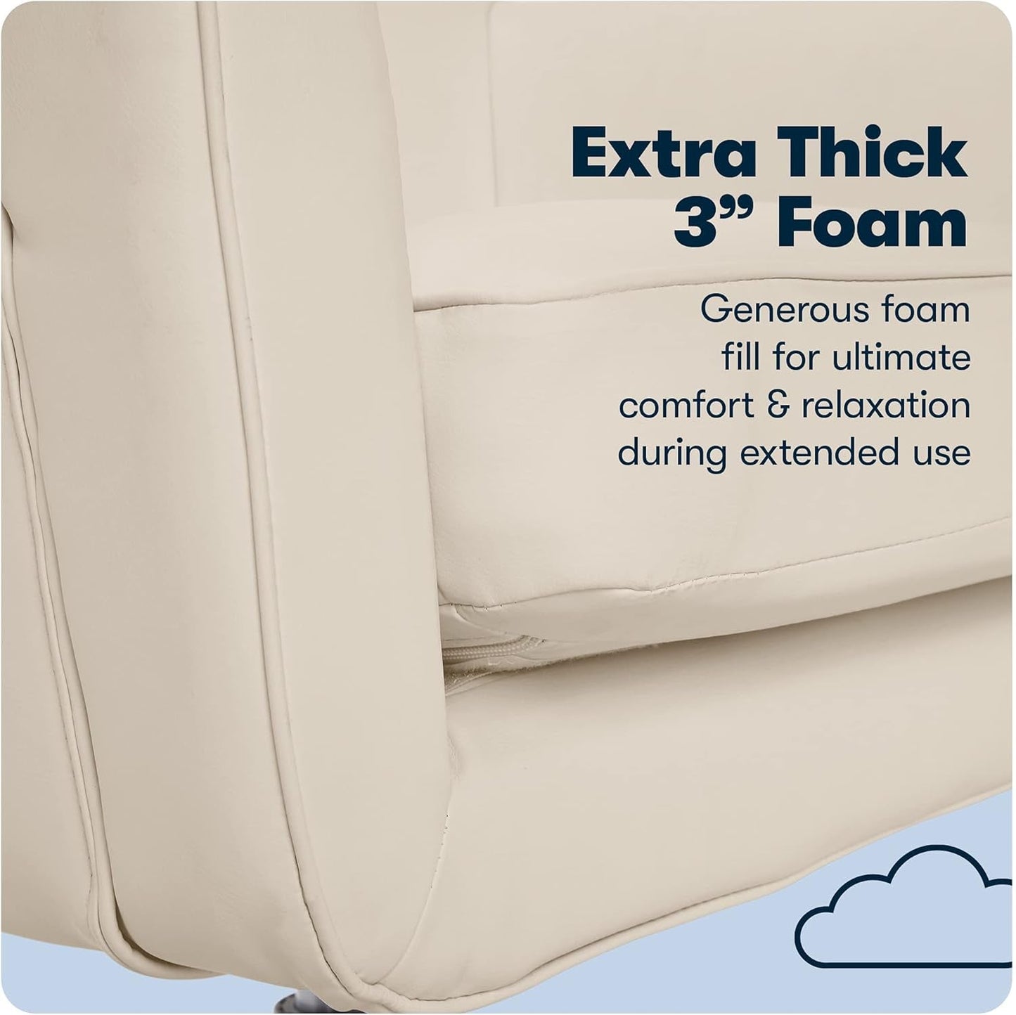 Serta Office Desk Chair with Button Tufted Back, Memory Foam