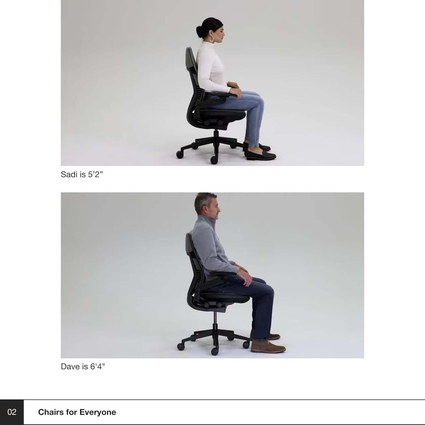Gesture Office Chair - Ergonomic Work Chair with Wheels for Carpet -