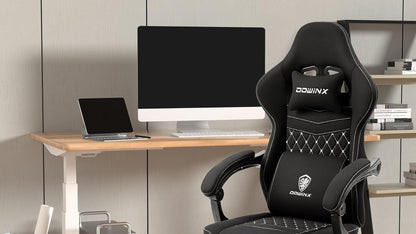 DOWINX Gaming Chair Breathable Fabric Computer Chair with Pocket Spring