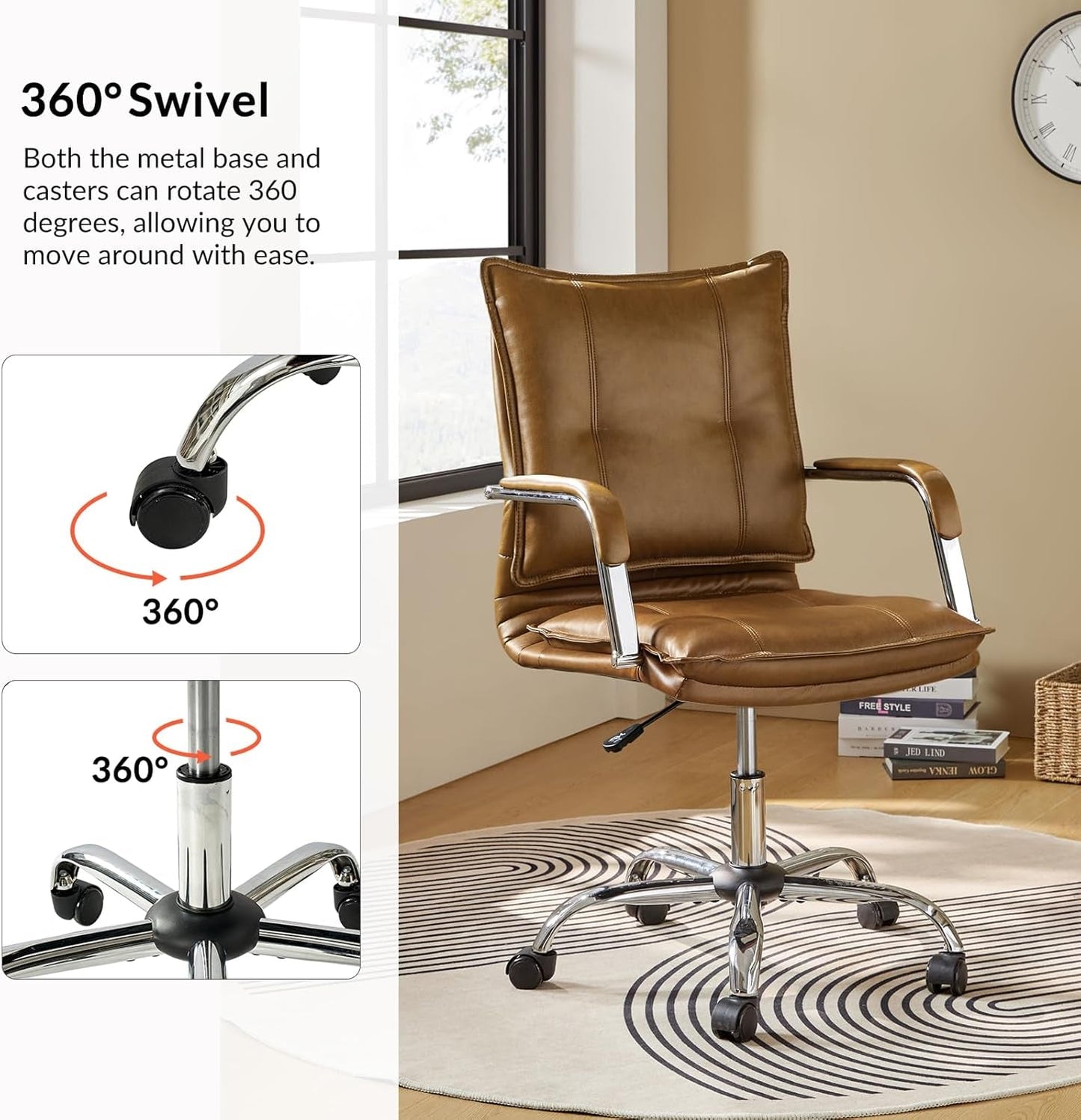 Faux Leather Home Office Chair