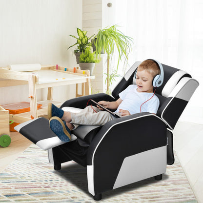 Kids Gaming Recliner with Headrest and Footrest