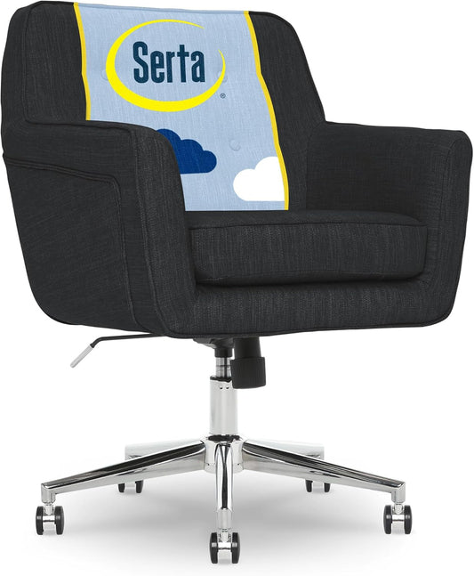 Serta Office Desk Chair with Button Tufted Back, Memory Foam