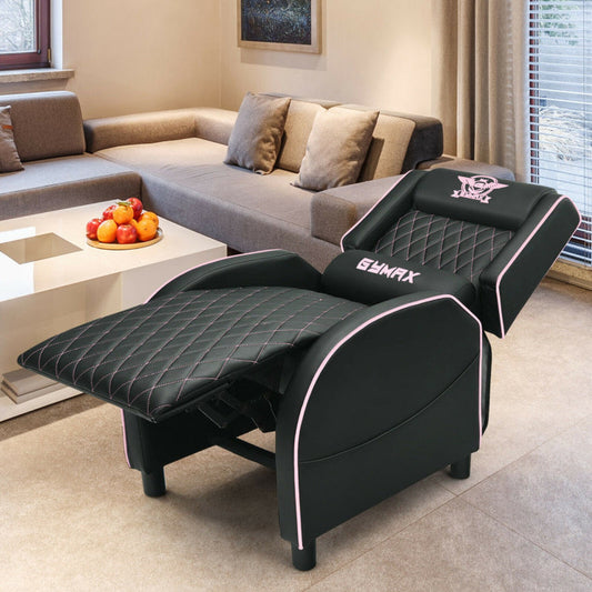 6YMAX Massage Gaming Recliner Chair with Headrest and Adjustable Backrest
