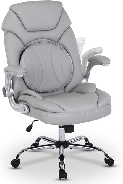 Ergonomic Executive Office Chairs with Lumbar Support, PU Leather Home