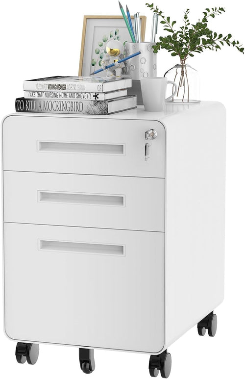 Mobile File Cabinet for Home Office 3 Drawer File Cabinet under Desk