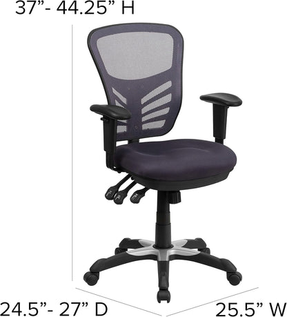 Nicholas Mid-Back Swivel Office and Gaming Chair, Ergonomic Mesh