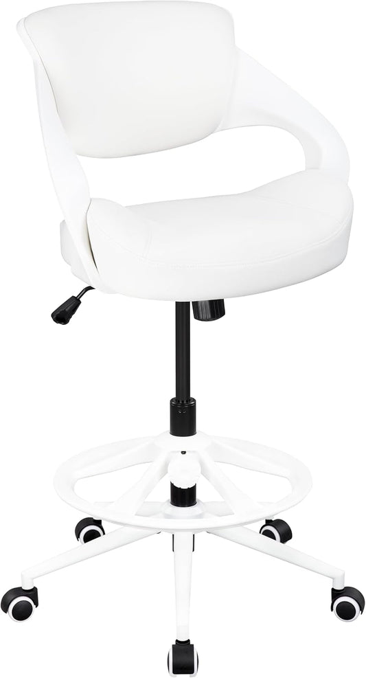 Ergonomic Drafting Chair,Standing Computer Desk Chair,Foot Ring,Lumbar