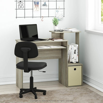 Econ Multipurpose Home Office Computer Writing Desk, Sonoma Oak/Ivory