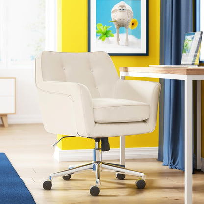 Serta Office Desk Chair with Button Tufted Back, Memory Foam