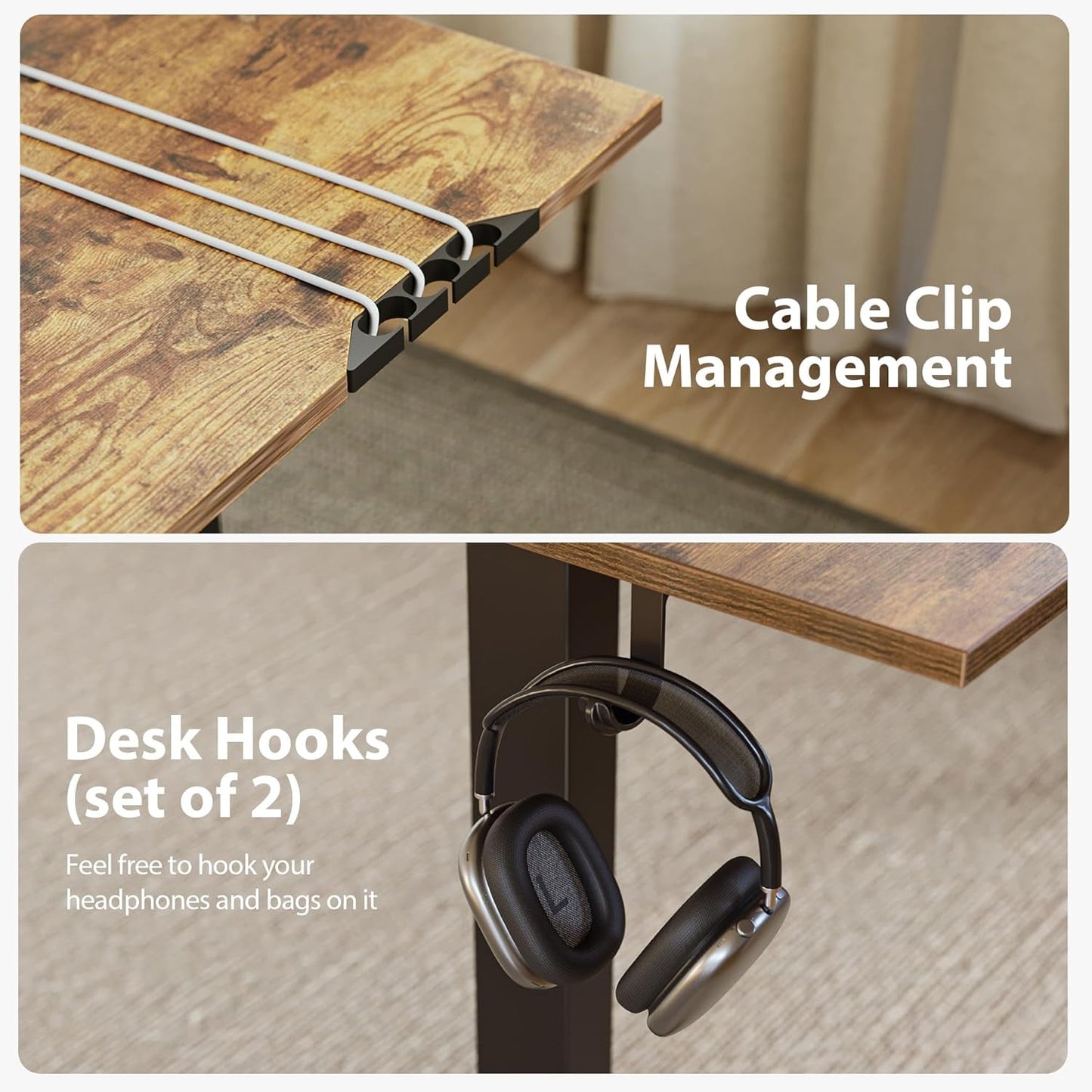 L Shaped Standing Desk Adjustable Height, Electric Corner Standing