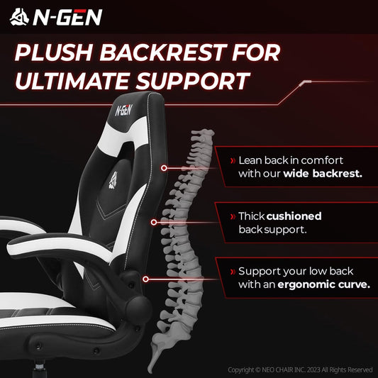 N-GEN Video Gaming Computer Chair Ergonomic Office Chair Desk Chair
