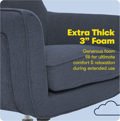 Serta Desk Chair with Button Tufted Mid-Back, Memory