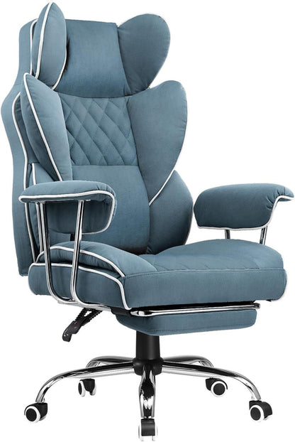 Big and Tall Gaming Chair with Pocket Spring Lumbar Support, Ergonomic