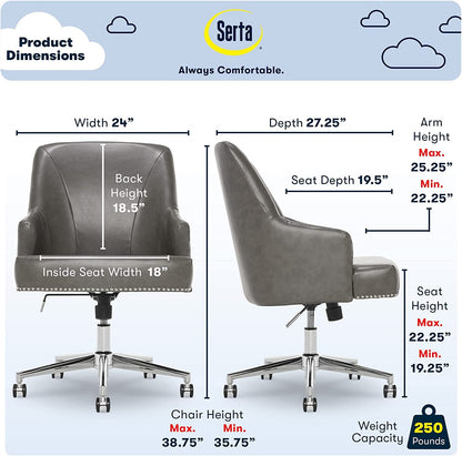 Serta Memory Foam Office Chair with Adjustable Height