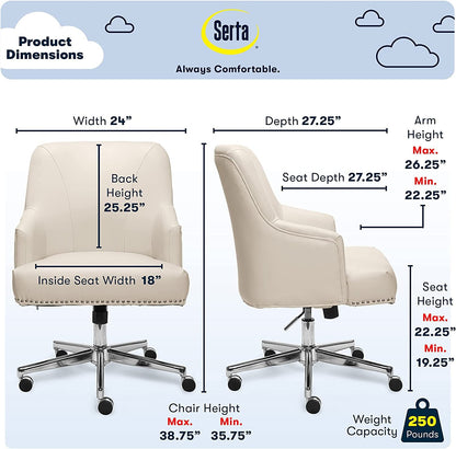 Serta Memory Foam Office Chair with Adjustable Height