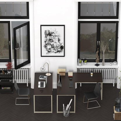 Home Office 55-Inch Computer Desk, 24" Deep, Espresso