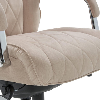 Sutherland Quilted Leather Executive Office Chair with Padded Arms,