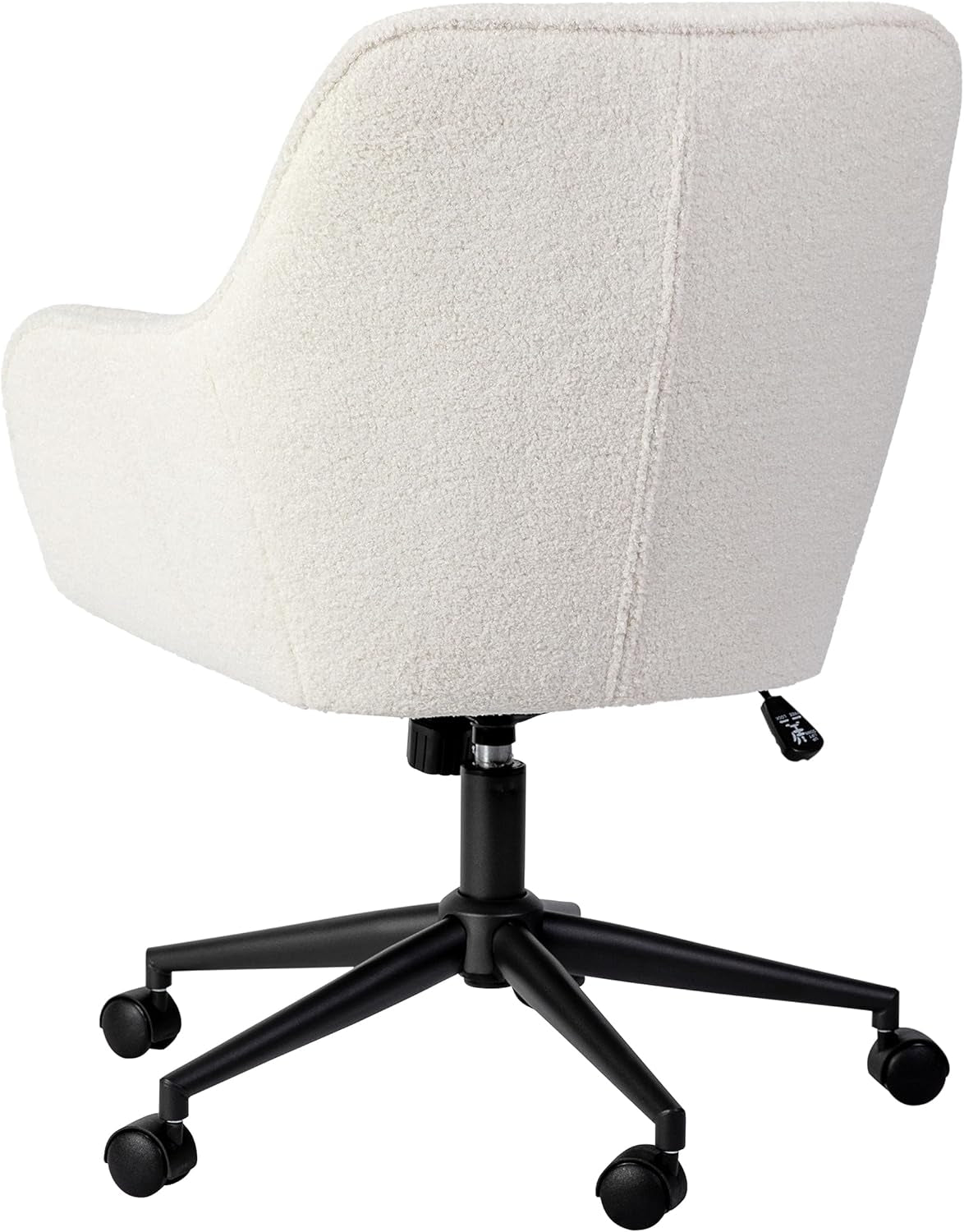 Rayna Swivel Task Chair with Flared Arms for Home Office in White