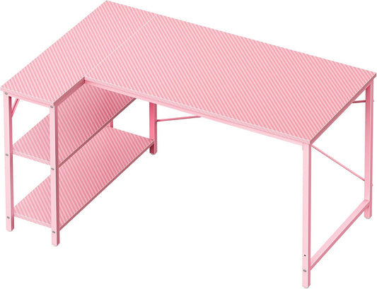 L Shaped Desk, 47 Inches Computer Desk with Reversible Storage