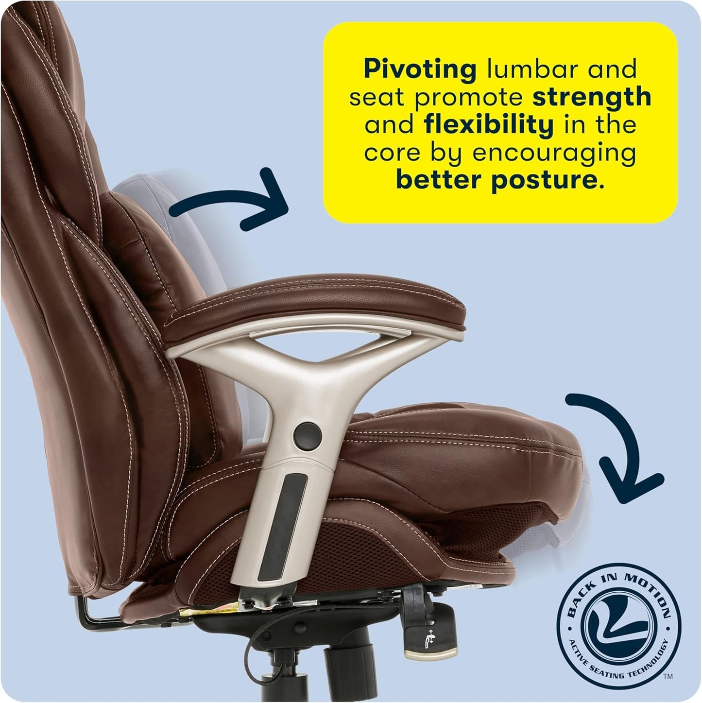 Serta Claremont Ergonomic Executive Office Chair with Back in Motion