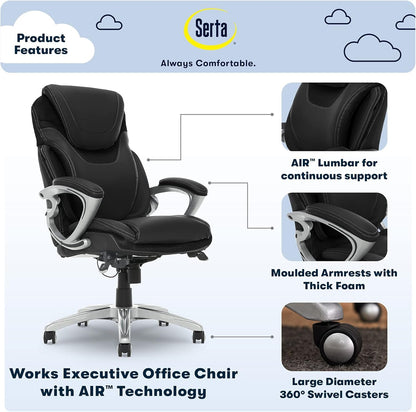 Serta Bryce Executive Office Chair, Ergonomic Computer Deskchair with