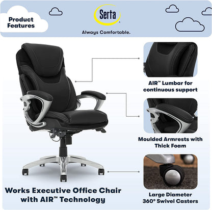 Serta Ergonomic Executive Chair for Health and Wellness