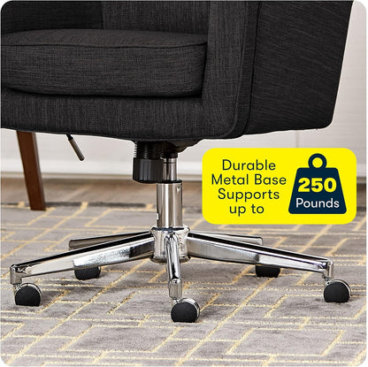 Serta Office Desk Chair with Button Tufted Back, Memory Foam