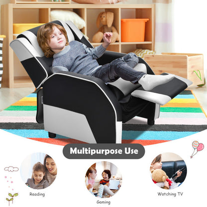 Kids Gaming Recliner with Headrest and Footrest