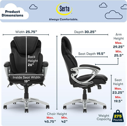 Serta Bryce Executive Office Chair, Ergonomic Computer Deskchair with