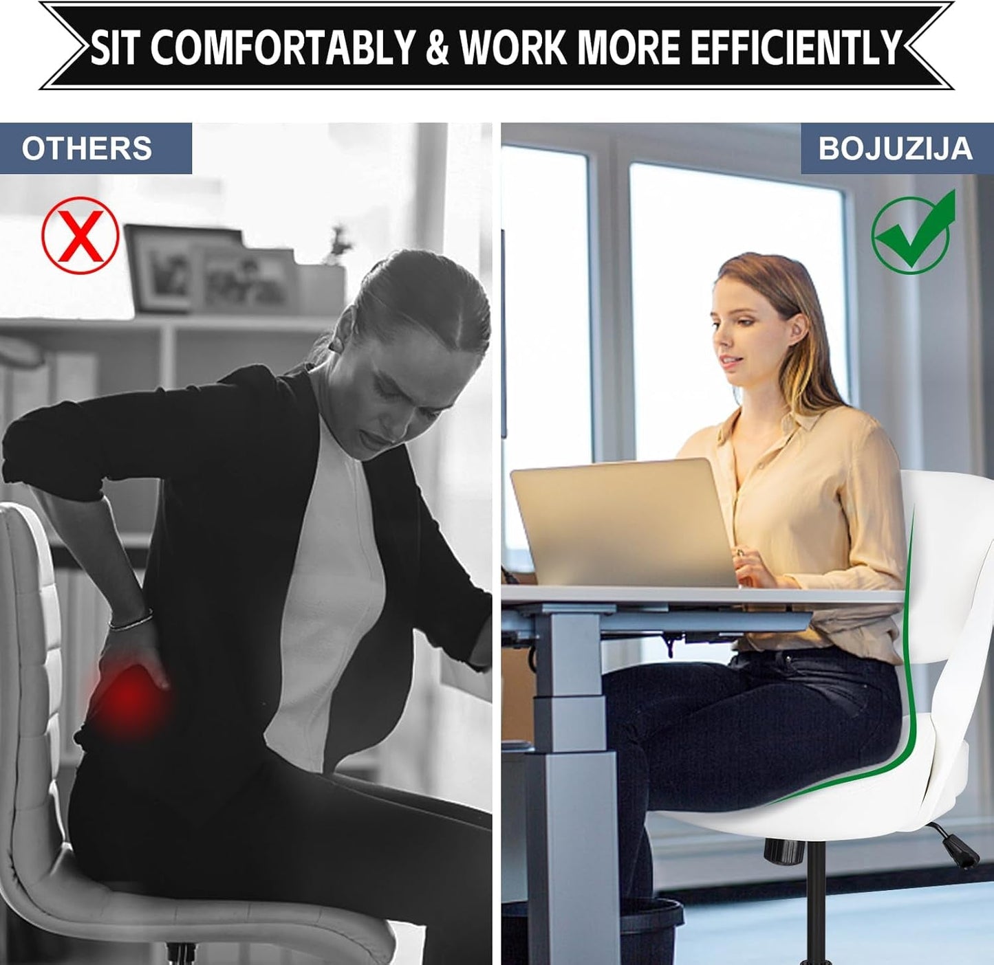 Ergonomic Drafting Chair,Standing Computer Desk Chair,Foot Ring,Lumbar