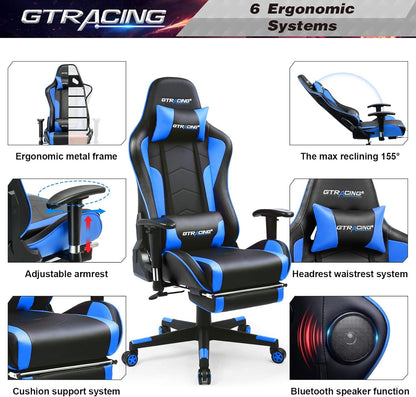 GTRAcing Gaming Chair with Bluetooth Speakers