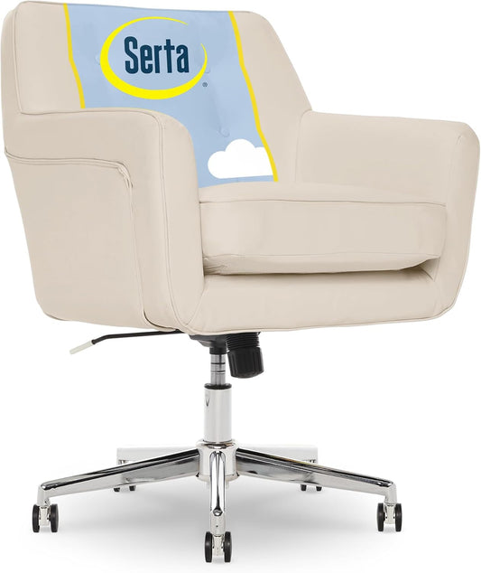 Serta Office Desk Chair with Button Tufted Back, Memory Foam