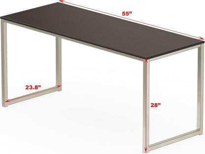 Home Office 55-Inch Computer Desk, 24" Deep, Espresso