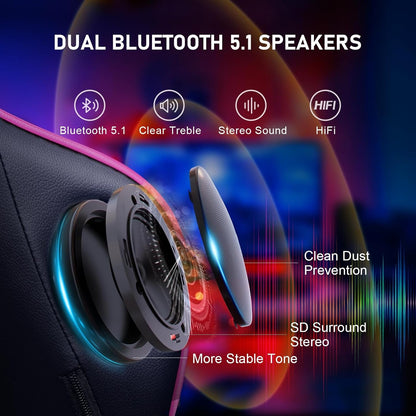 GTRAcing Gaming Chair with Bluetooth Speakers